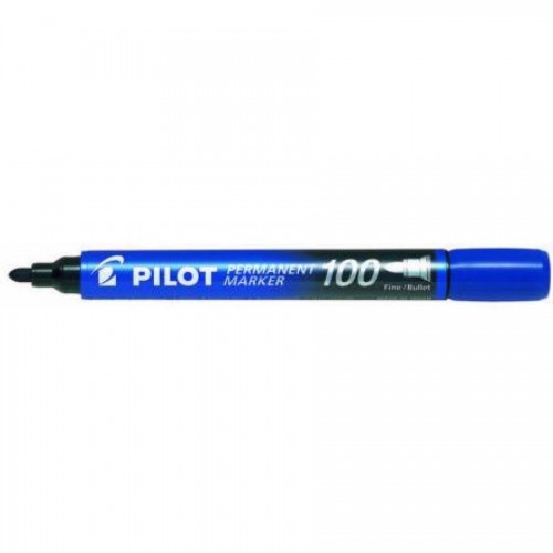Маркер перманентный Pilot SCA-100 круг.након. 1мм, синий