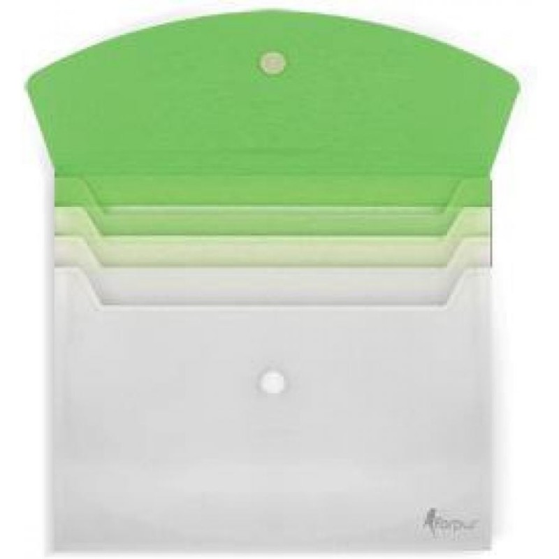Папка-конверт на липучке, А4, с расширением, зеленый