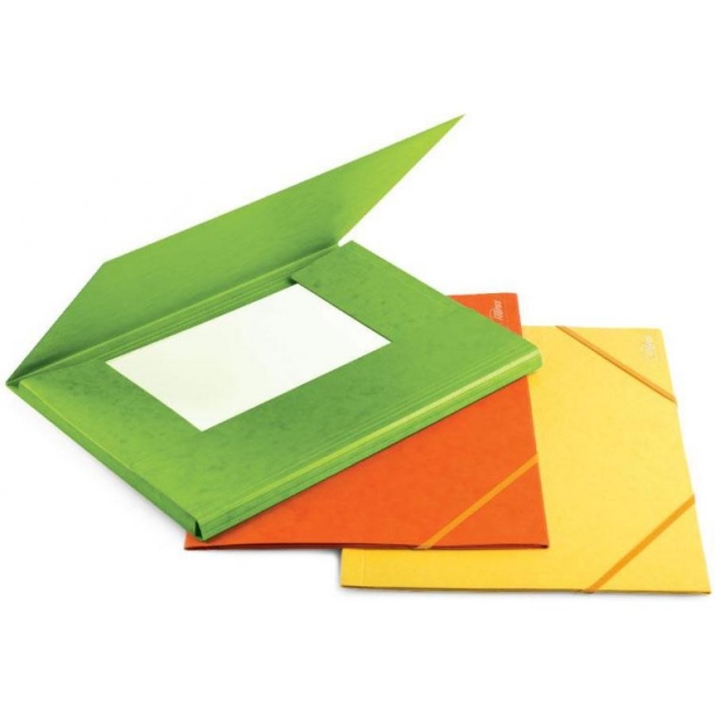 Папка д/бумаг А4 на резинке карт. 300г/м2, зеленый