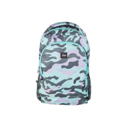 Рюкзак школьный, 45х30х12см, бирюзовый, Milan Turquoise Camouflage