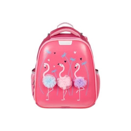 Ранец анатомический, 280х145х360мм, 2 отделения, эргоном.спинка, №1 School Basic Flamingo