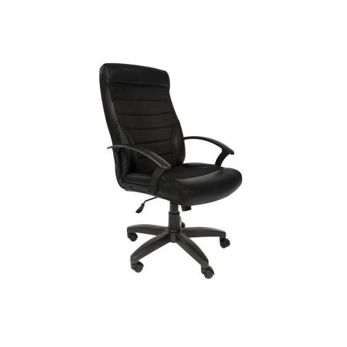 Кресло для руководителя Easy Chair 639 TPU черный, экокожа/ткань, пластик (разобранное)