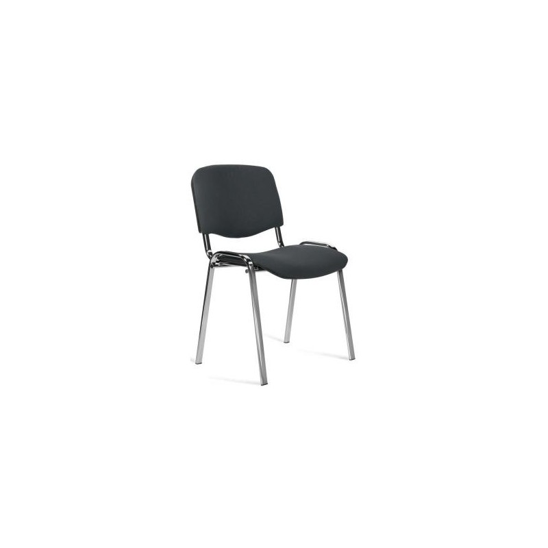 Стул офисный Easy Chair Rio (ИЗО) С73 серый, ткань, металл хромированный