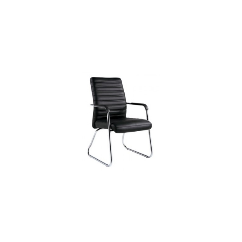 Конференц-кресло Easy Chair 806 черный, экокожа, металл хромированный