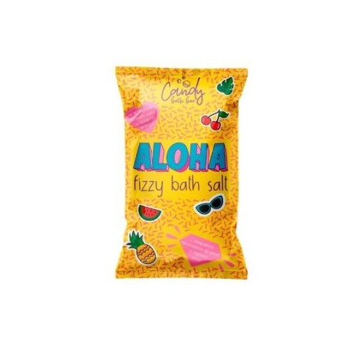 Соль шипучая для ванны двухцветная "Aloha" Candy bath bar, 100г, LK