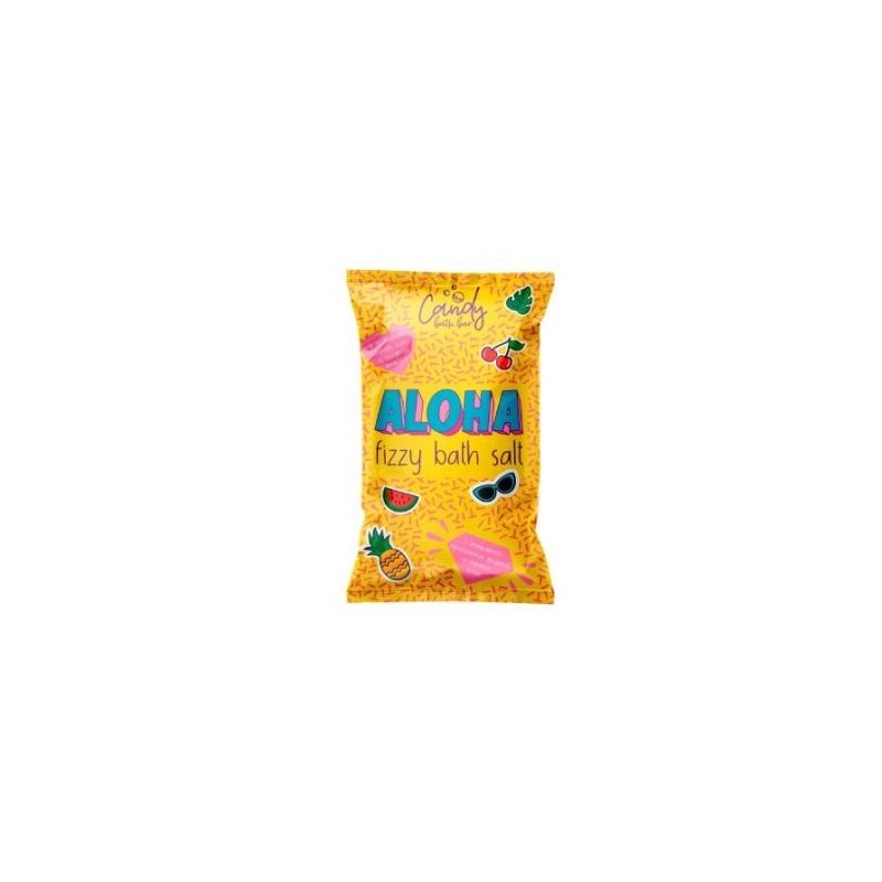 Соль шипучая для ванны двухцветная "Aloha" Candy bath bar, 100г, LK