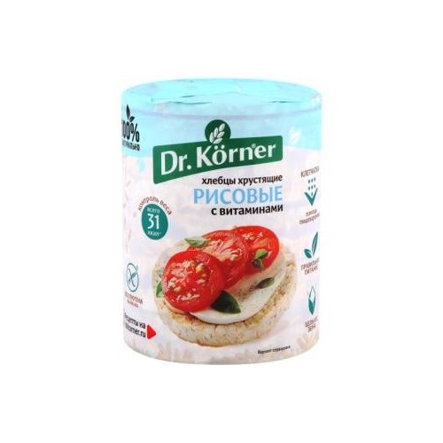 Хлебцы Dr.Korner Рисовые с витаминами, 100 г