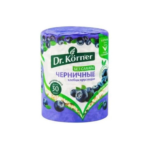 Хлебцы Dr.Korner Злаковый коктейль черничные, 100 г