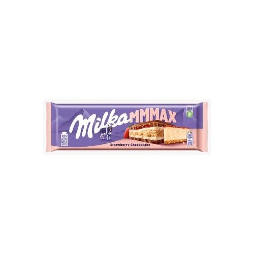 Шоколад молочный Milka MMMAX, со вкусом чизкейка и клубники, 300 г