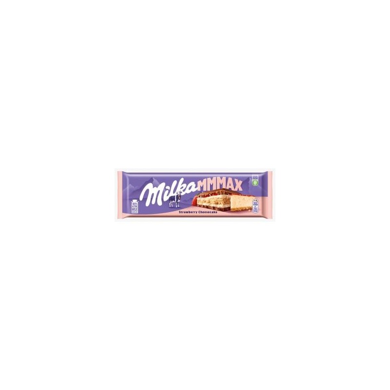 Шоколад молочный Milka MMMAX, со вкусом чизкейка и клубники, 300 г