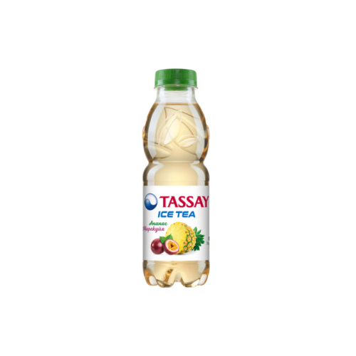 Чай зеленый Tassay "Ice tea" со вкусом ананаса и маракуйи, 0,5л, пластик