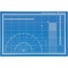 Коврик для резки А3 (45х30см), 5ти-слойный, 2х-сторонний, синий, TOPFORT